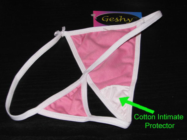 Thong with Cotton Intimate Protector