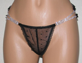 Black sheer thong