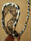 Leopard no side strings thong.