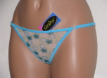 See Thru Floral Print Thong
